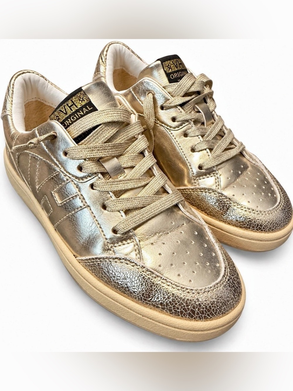 Vintage Havana Gold Metallic Sneakers Like New
